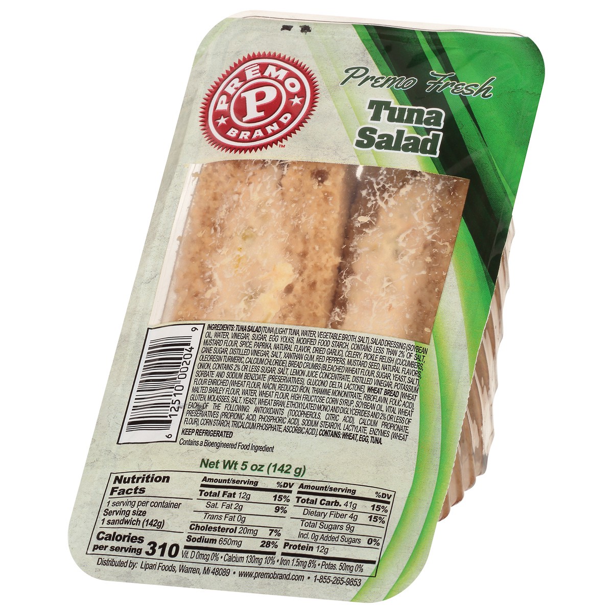 slide 6 of 9, Premo Fresh Tuna Salad on Wheat Wedge 5 oz, 5 oz