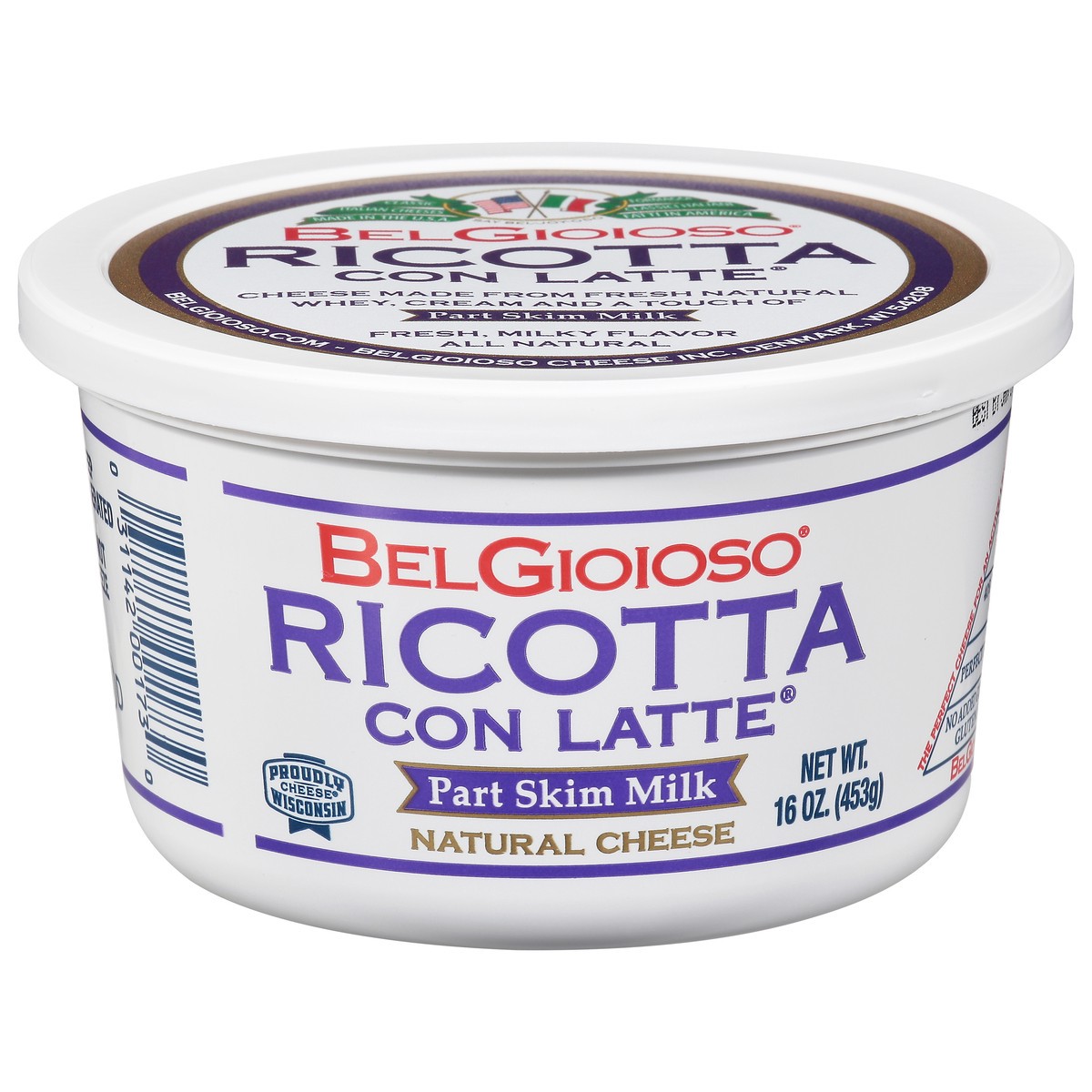 slide 1 of 13, BelGioioso Con Latte Part Skim Milk Natural Ricotta Cheese 16 oz, 16 oz