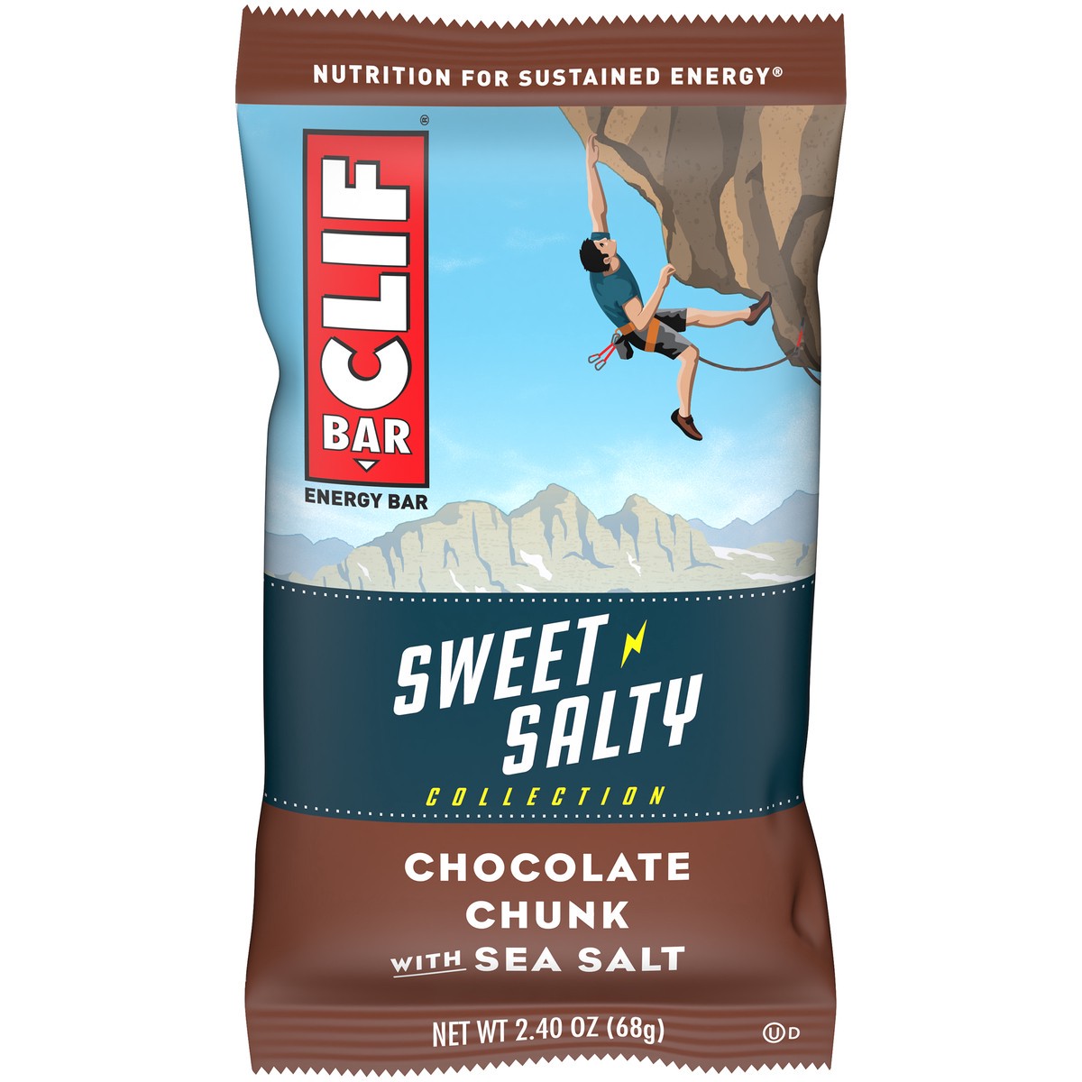 slide 7 of 9, CLIF Bar Sweet & Salty Collection Chocolate Chunk with Sea Salt Energy Bar 2.4 oz. Wrapper, 2.4 oz