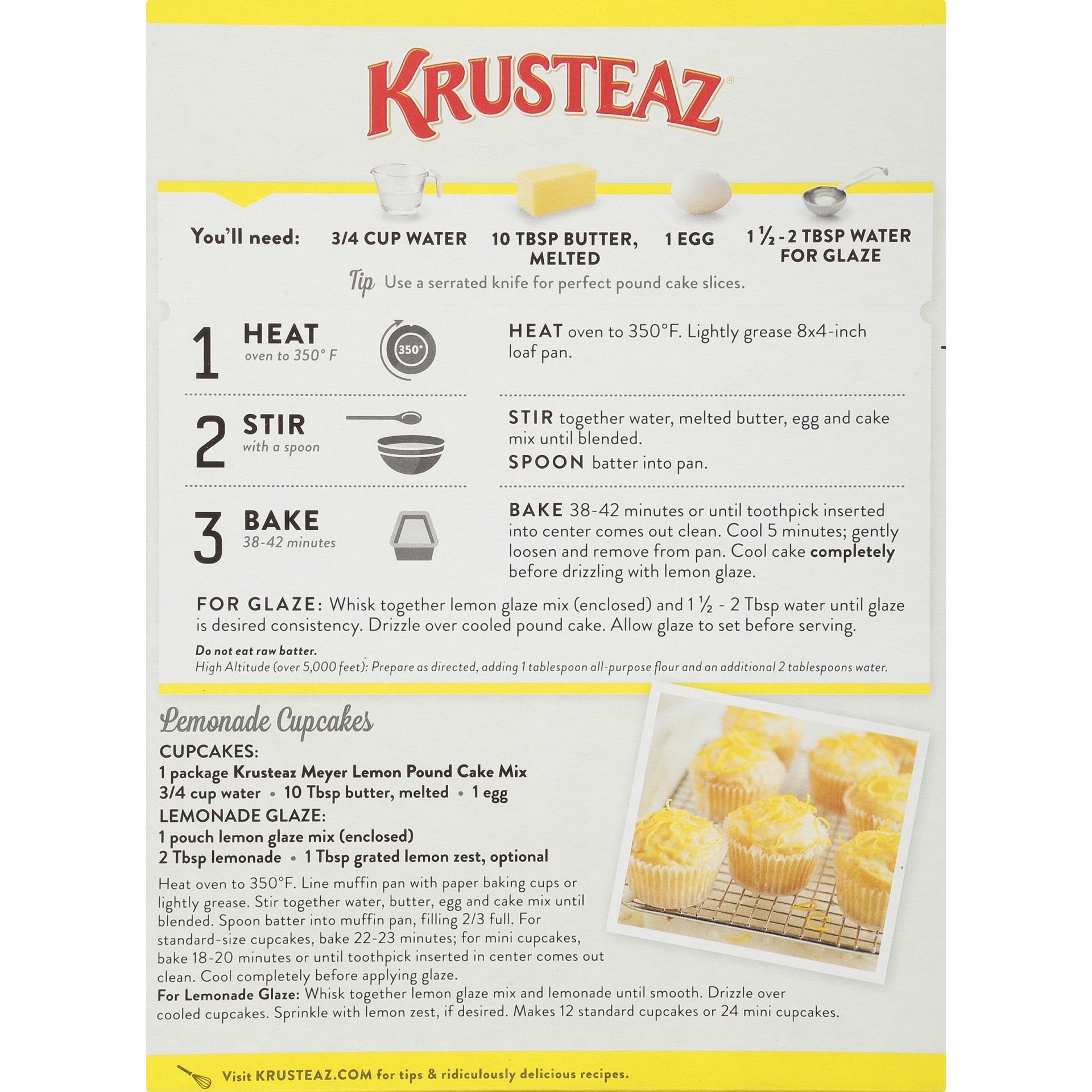 slide 6 of 8, Krusteaz Pound Cake Mix, 16.5 oz