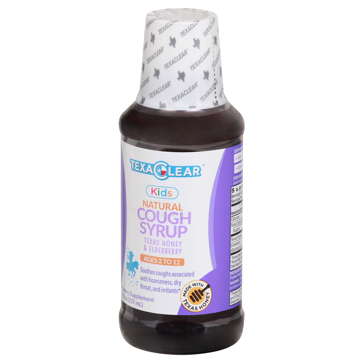 slide 9 of 12, Texa Clear Natural Kids Texas Honey & Elderberry Cough Syrup 8 oz, 8 oz