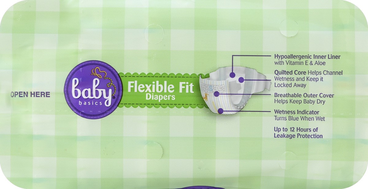 slide 5 of 8, Baby Basics Diapers 24 ea, 24 ct