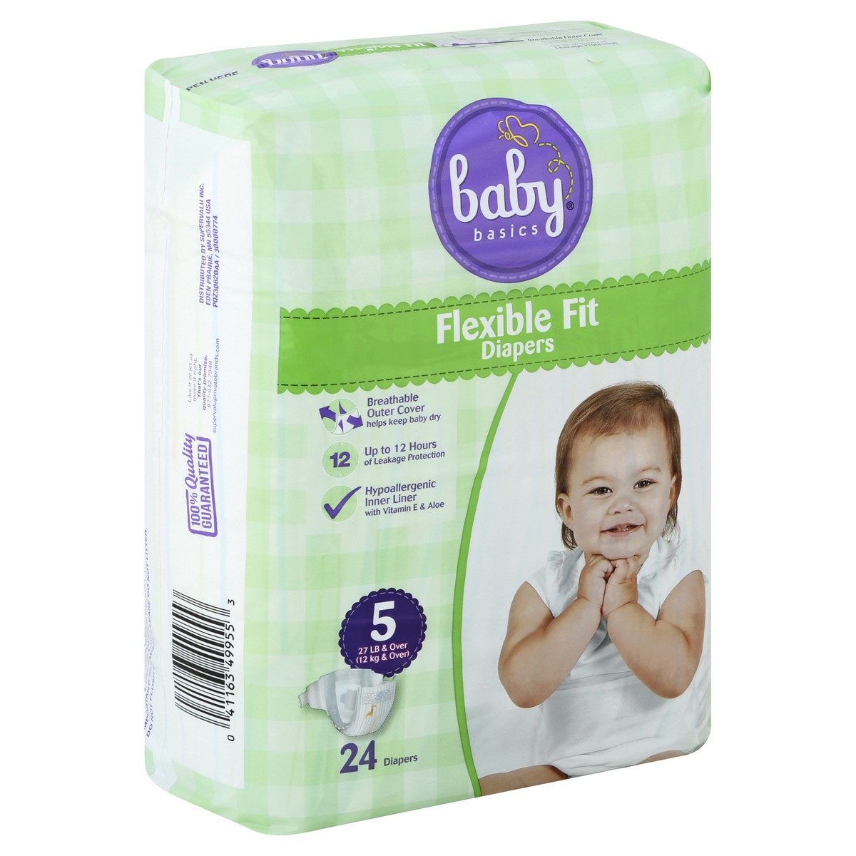 slide 6 of 8, Baby Basics Diapers 24 ea, 24 ct