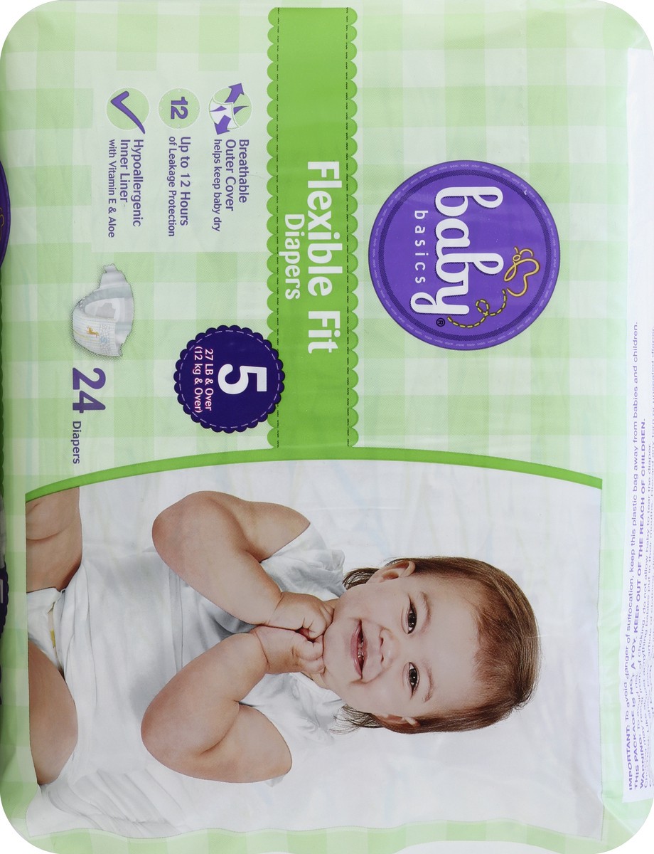 slide 7 of 8, Baby Basics Diapers 24 ea, 24 ct