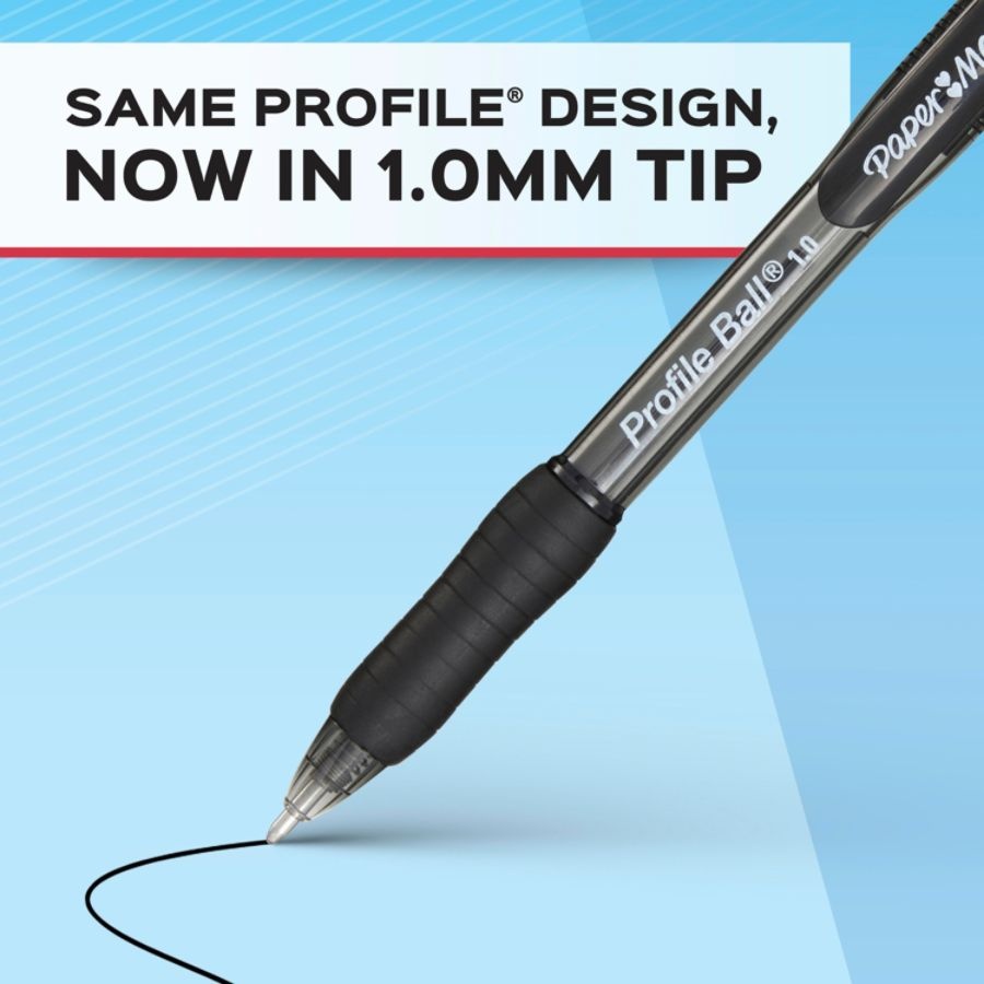 slide 2 of 6, Paper Mate Profile Ballpoint Pens, Retractable, Medium Point, Black, 8 ct