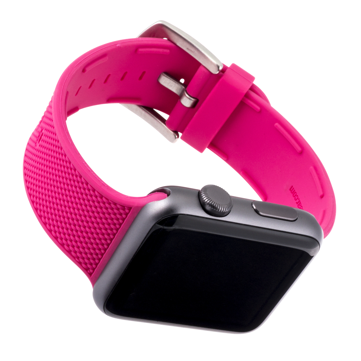 slide 4 of 4, WITHit Pink Silicone Apple Watch Band, 42 mm