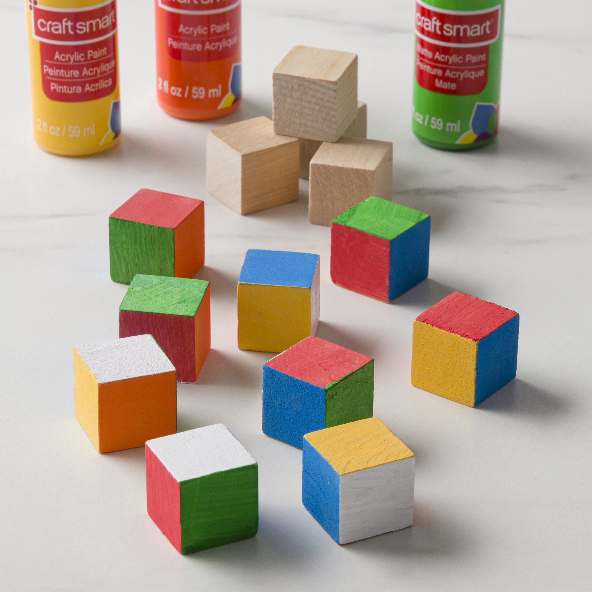 slide 2 of 2, 1" Square Wood Blocks, 13ct. By Make Market, 13 ct