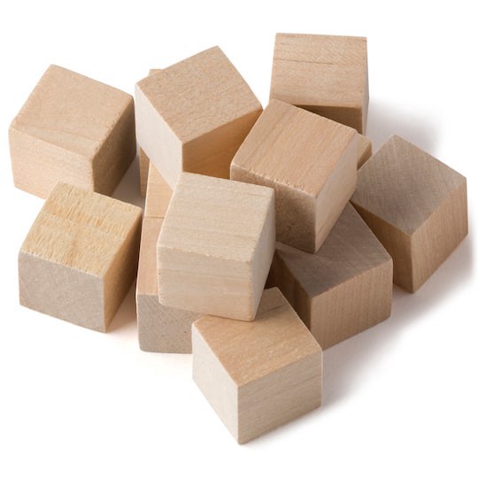 slide 1 of 2, 1" Square Wood Blocks, 13ct. By Make Market, 13 ct