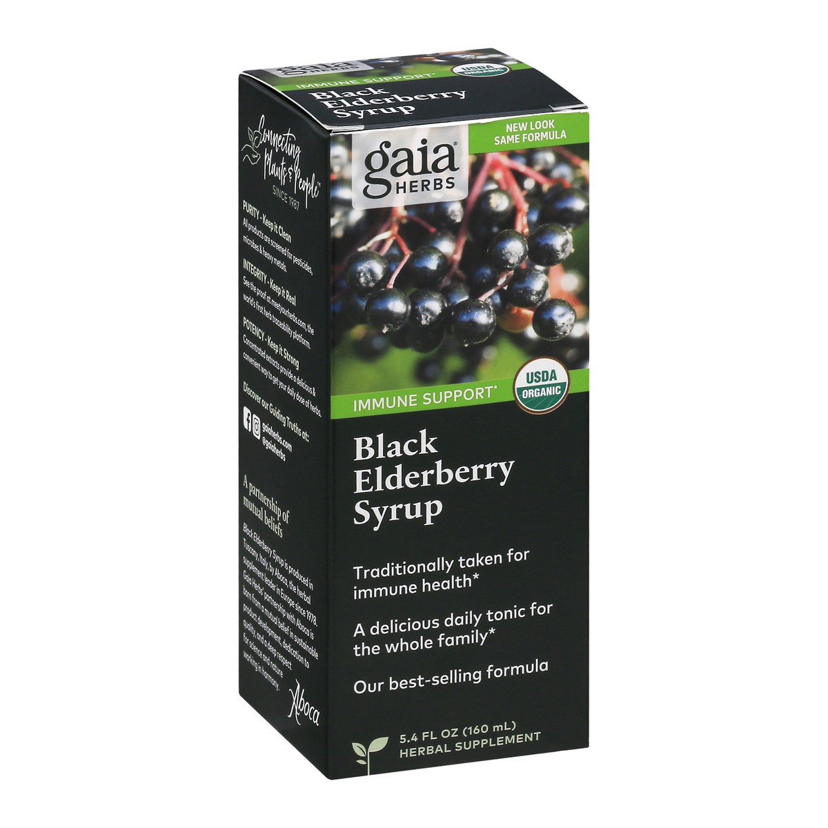 slide 5 of 9, Gaia Herbs Black Elderberry Syrup, 5.4 fl oz