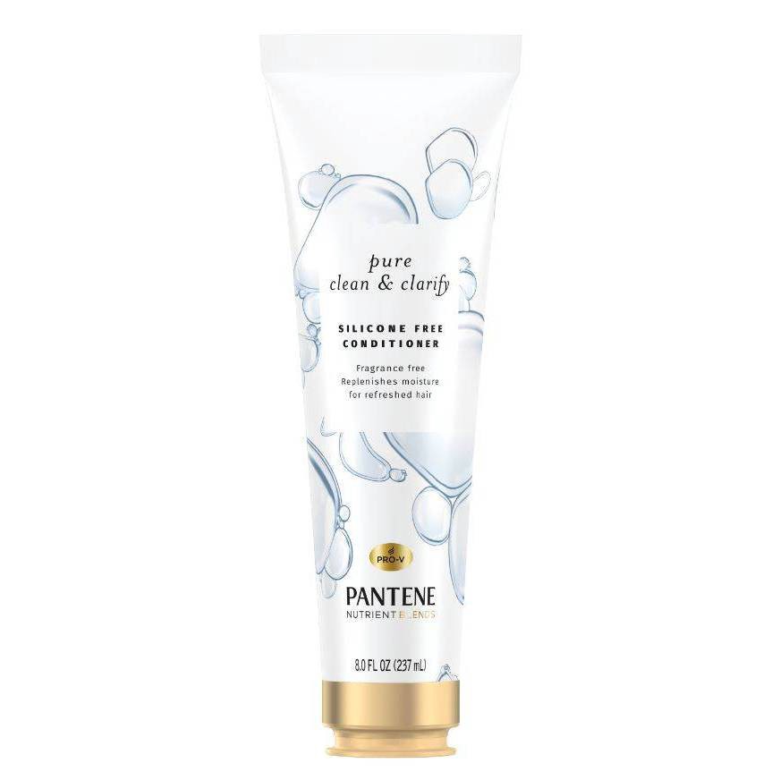 slide 1 of 1, Pantene Nutrient Blends Pure Clean & Clarify Silicone-Free Fragrance-Free Conditioner, 9.6 fl oz
