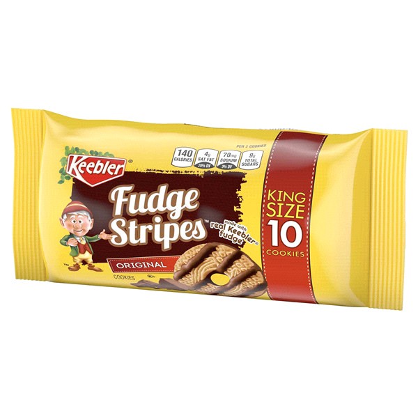 slide 24 of 29, Keeber Fudge Stripes Original King Size Cookies 10Ct, 4.75 oz