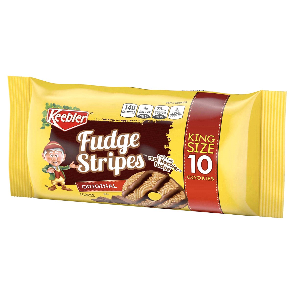 slide 20 of 29, Keeber Fudge Stripes Original King Size Cookies 10Ct, 4.75 oz