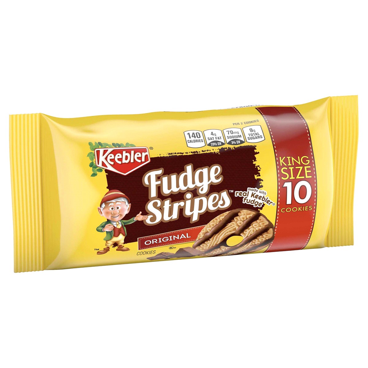 slide 16 of 29, Keeber Fudge Stripes Original King Size Cookies 10Ct, 4.75 oz