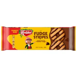 Keebler Sealed Fudge Stripes Cookies Family Size 17.3 oz