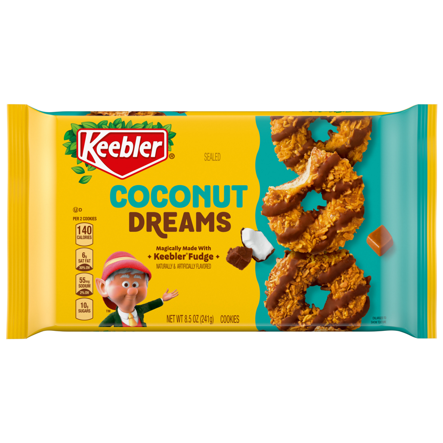 slide 1 of 5, Keebler Coconut Dreams Fudge, Coconut & Caramel Cookies 8.5 oz, 8.5 oz