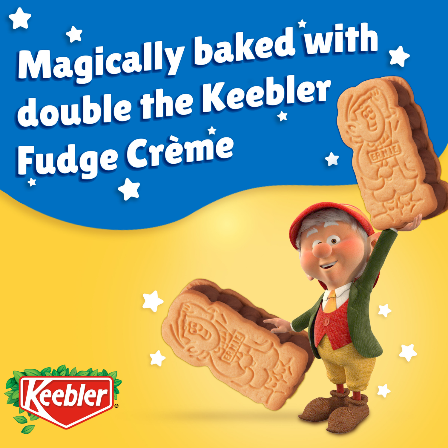 slide 2 of 4, KEEBLER E.L. Fudge Elfwich Double Fudge Cookies 13oz / 368g, 13 oz