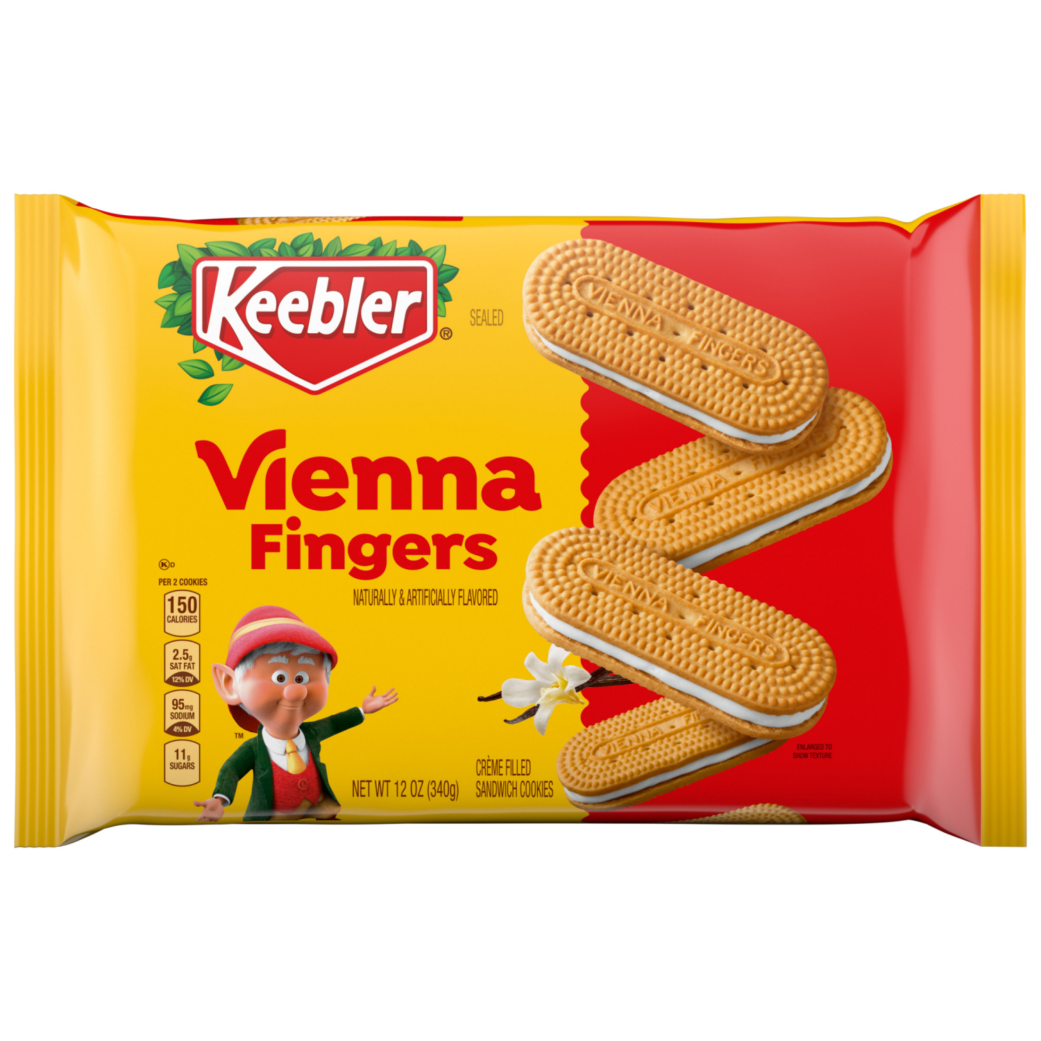 slide 1 of 5, Keebler Creme Filled Vienna Fingers Sandwich Cookies - 12 oz, 12 oz