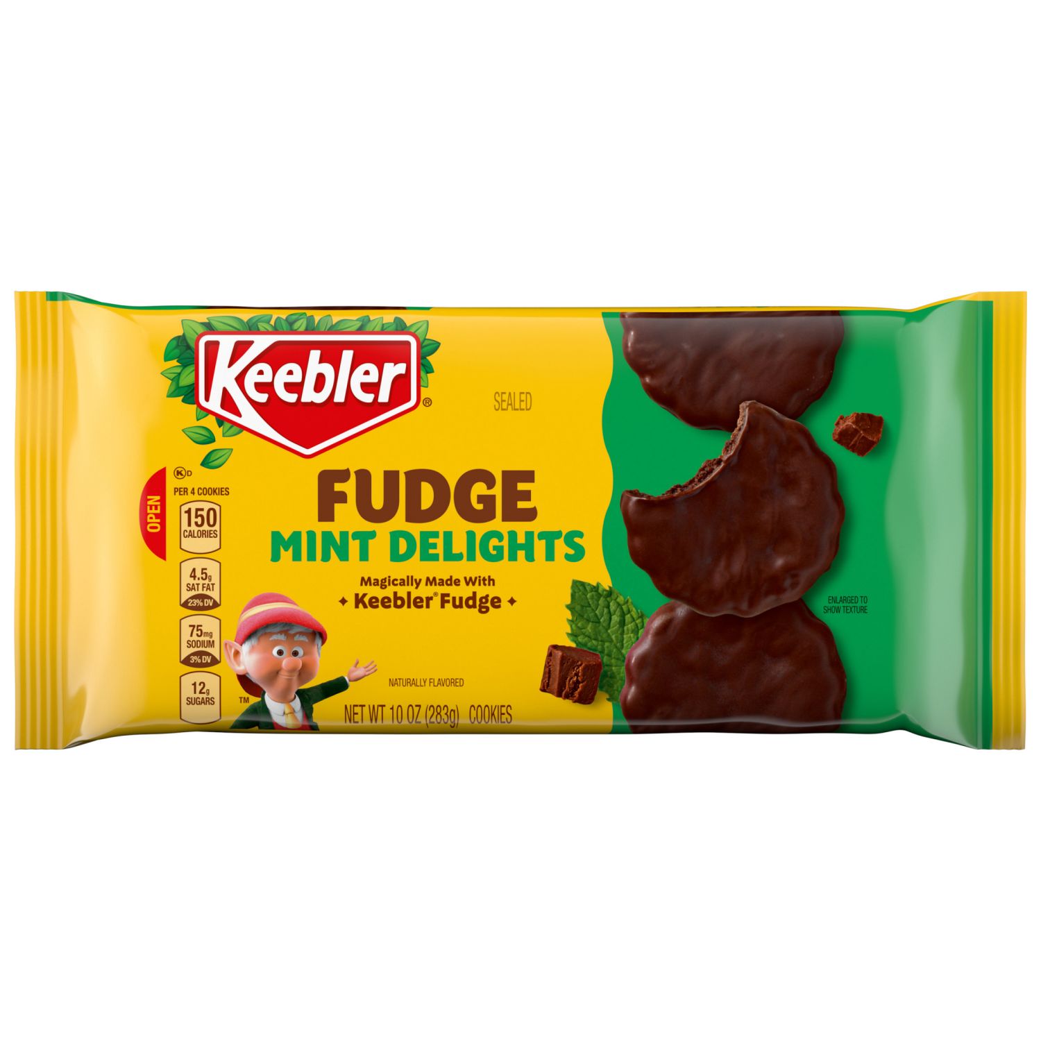 slide 1 of 5, Keebler Grasshopper Mint & Fudge Cookies 10 oz, 10 oz