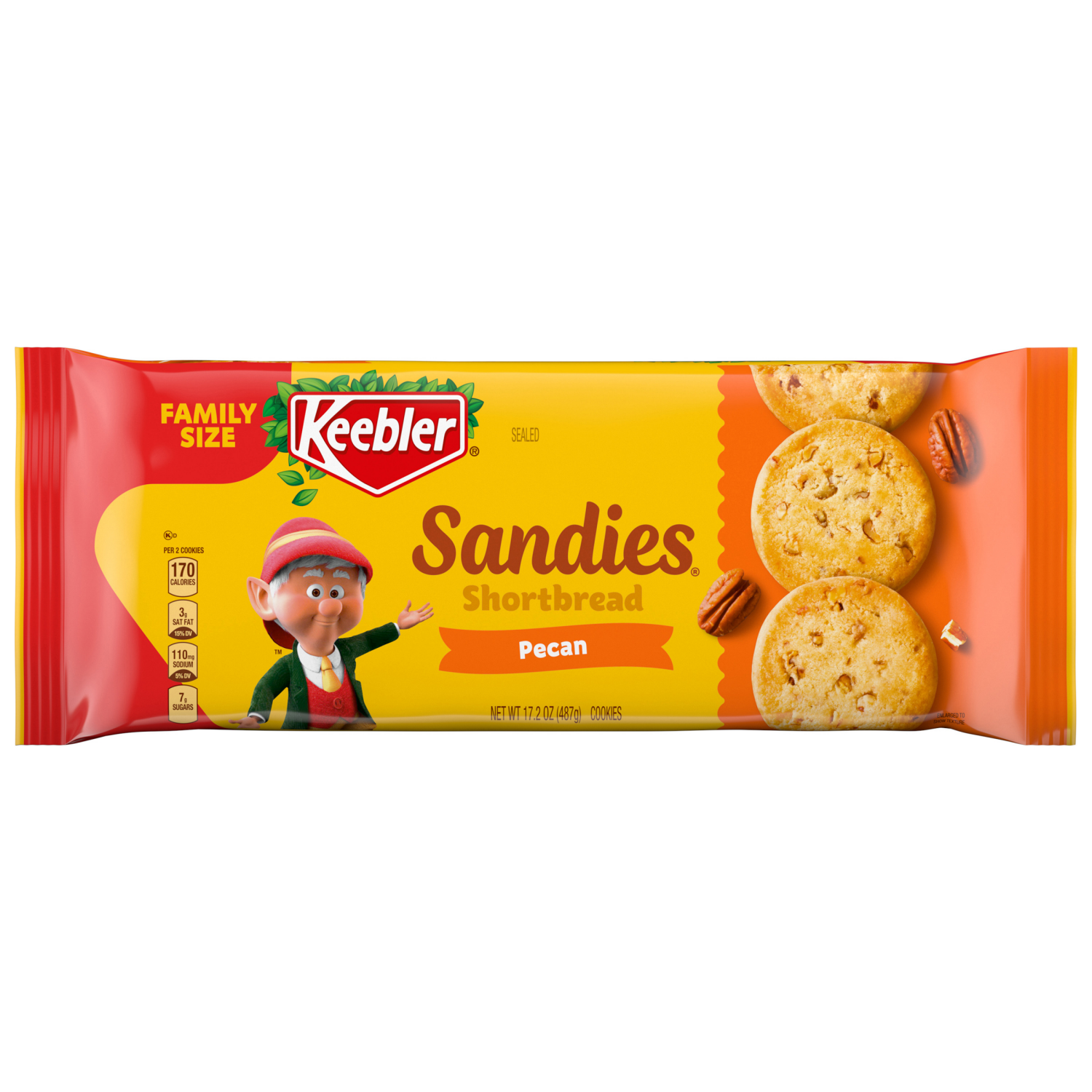 slide 1 of 5, Keebler Sandies Shortbread Pecan Cookies 17.2 oz, 17.2 oz