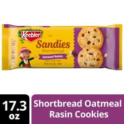 Keebler Sandies Shortbread Oatmeal Raisin 9.8Oz