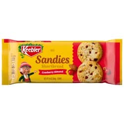 Keebler Sandies Shortbread Cranberry Almond Cookies 18 ea