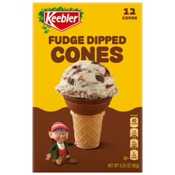 Keebler Fudge-Dipped Ice Cream Cones, 3.25 oz, 12 ct