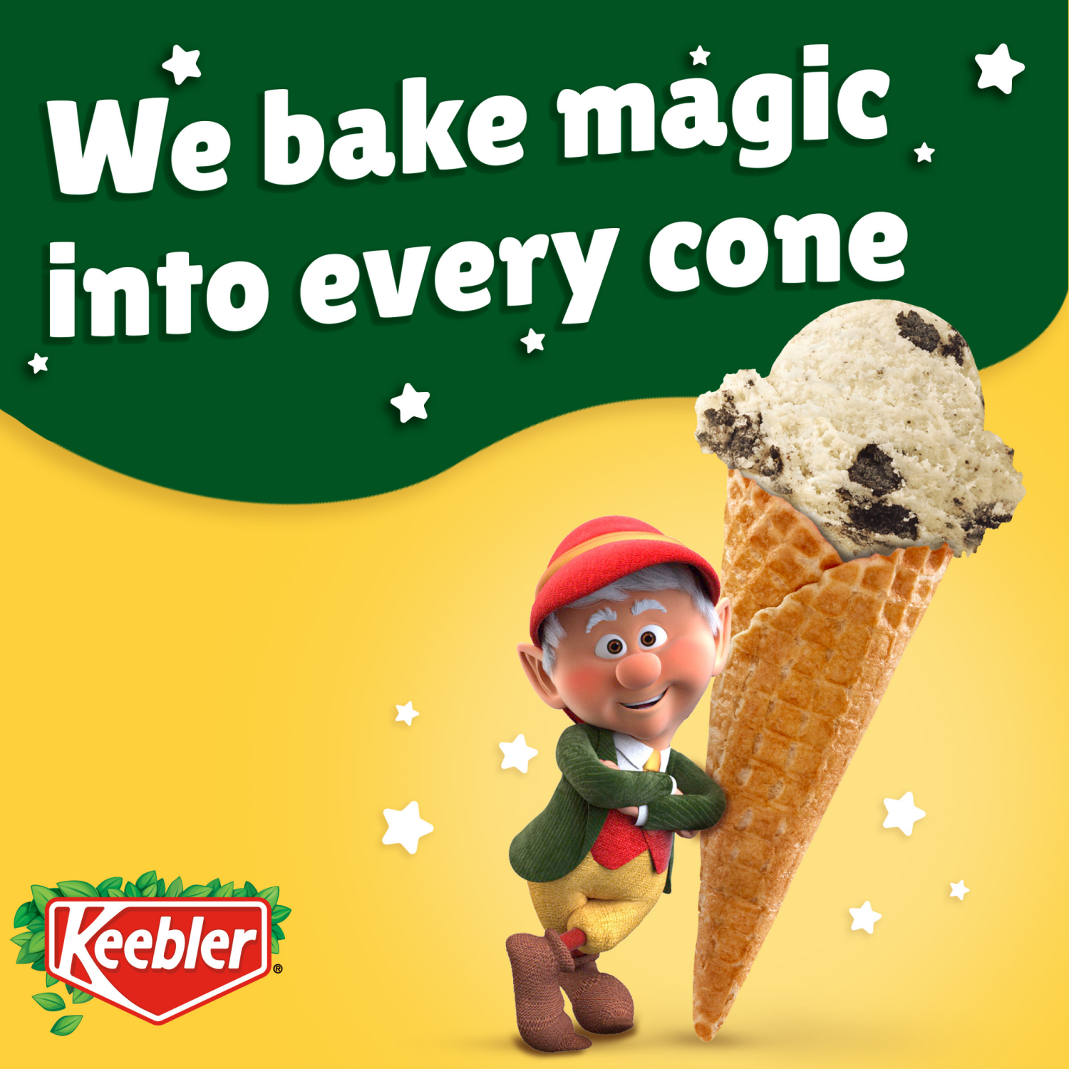 slide 5 of 7, KEEBLER Waffle Cones, 12count Cones, 5oz / 141g, 12 ct