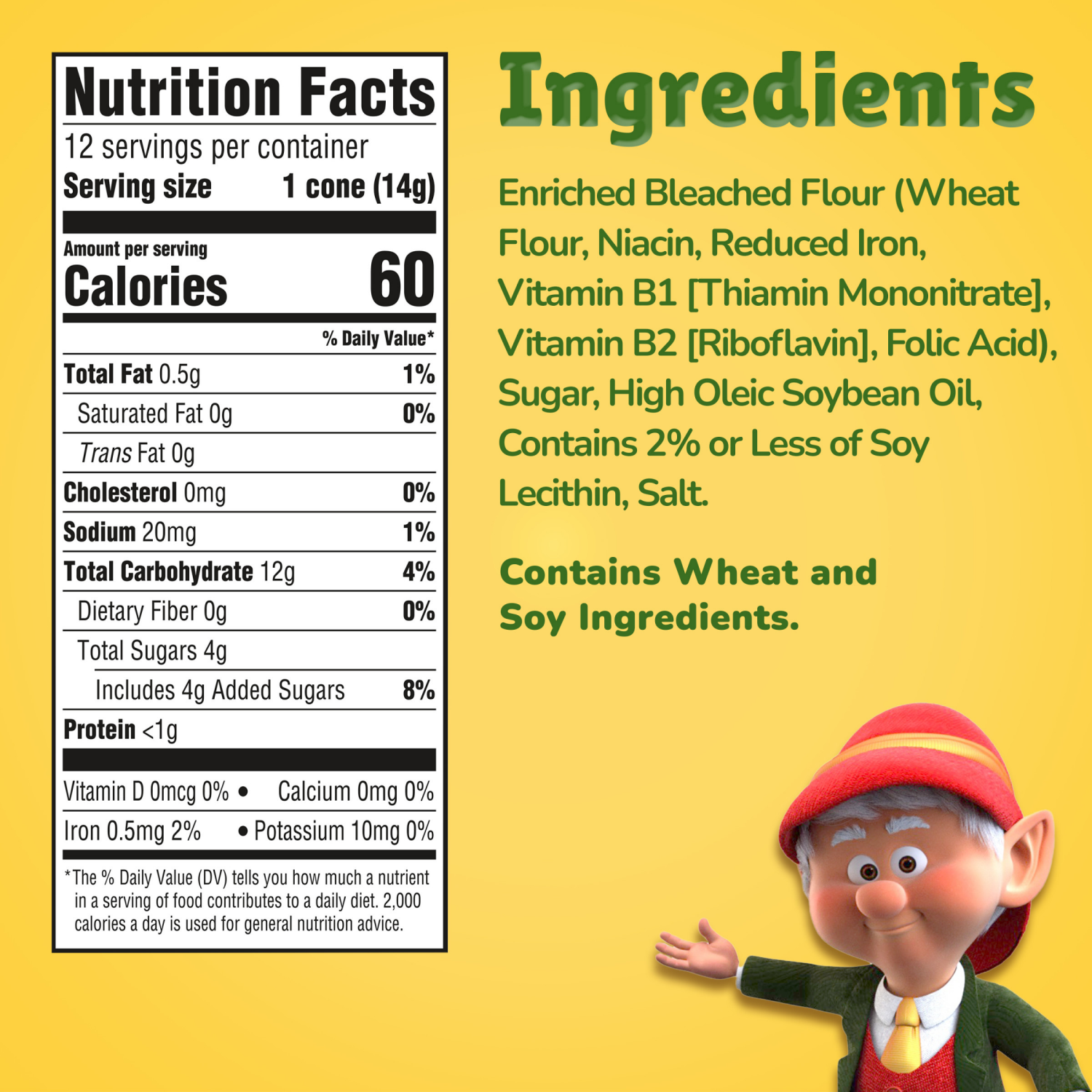 slide 6 of 7, KEEBLER Waffle Cones, 12count Cones, 5oz / 141g, 12 ct