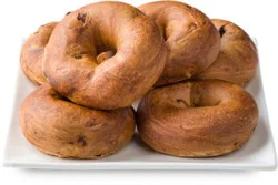 Bakery Cinnamon Raisin Bagels 6 Count - Each