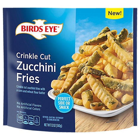 slide 1 of 1, Birds Eye Crinkle Cut Zucchini Fries Vegetable Snacks, 12 oz