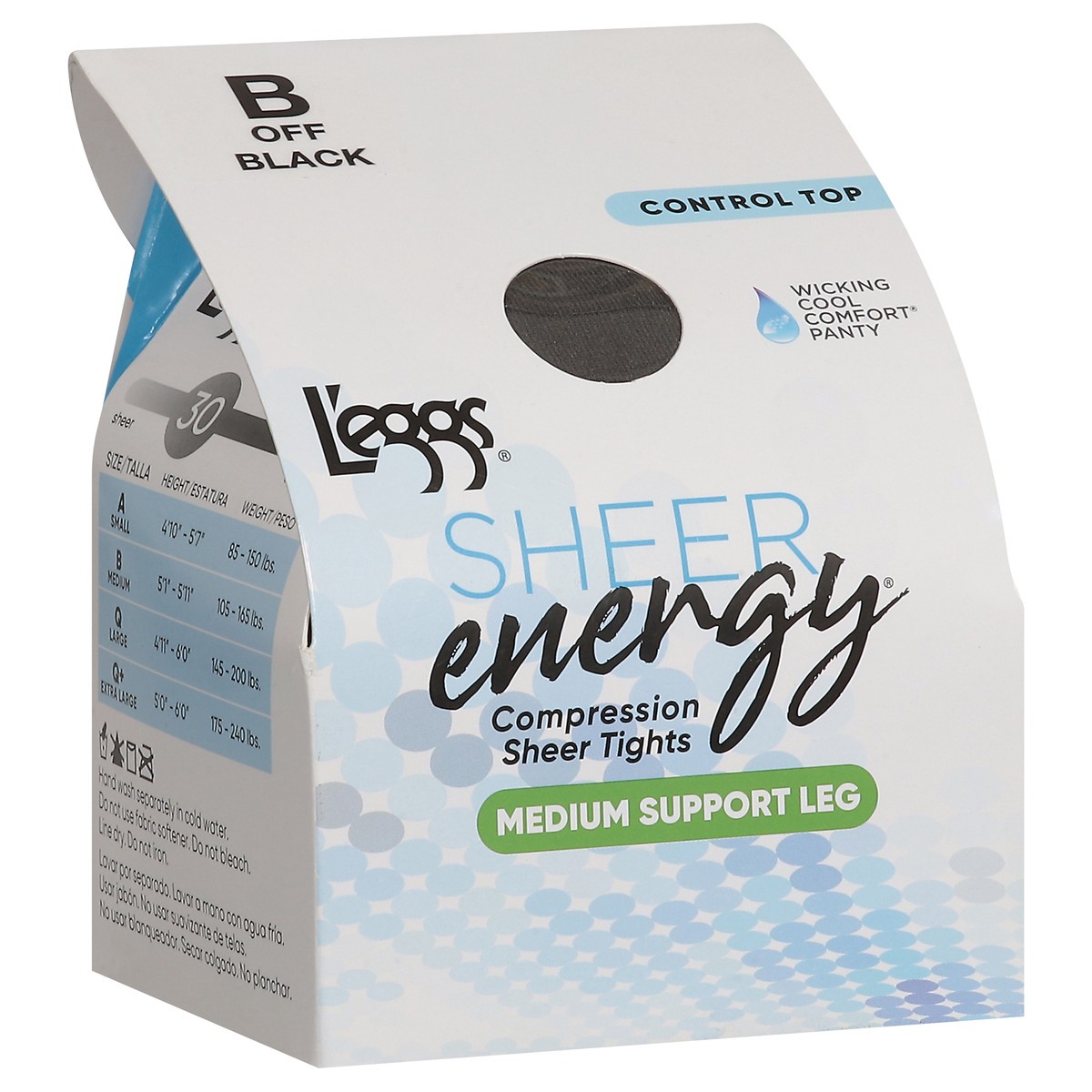 slide 10 of 11, L'Eggs Sheer Energy Medium Support Leg Compression Sheet Tights, 1 ct