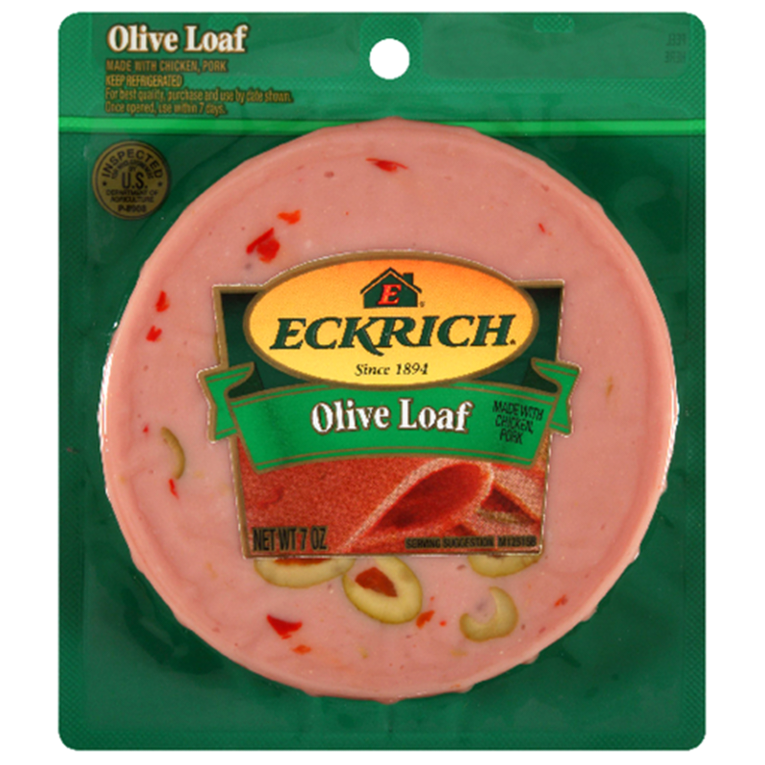 slide 1 of 5, Eckrich Sliced Olive Loaf, 7 oz., 7 oz