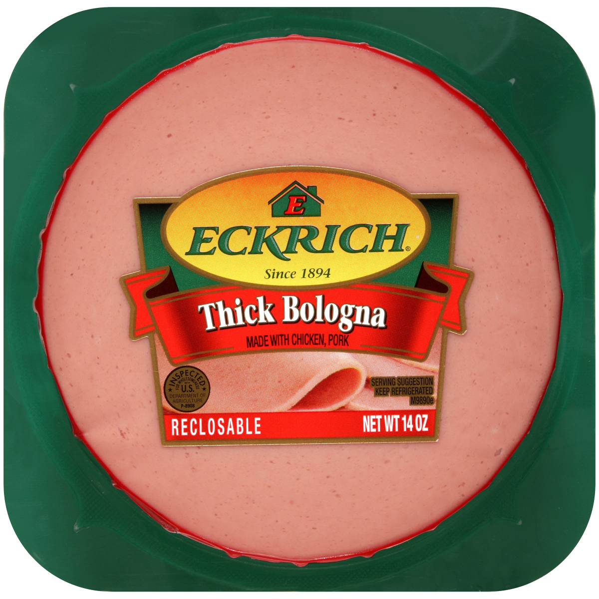 slide 1 of 1, Eckrich Thick Sliced Bologna Lunch meat, 12 oz, 12 oz