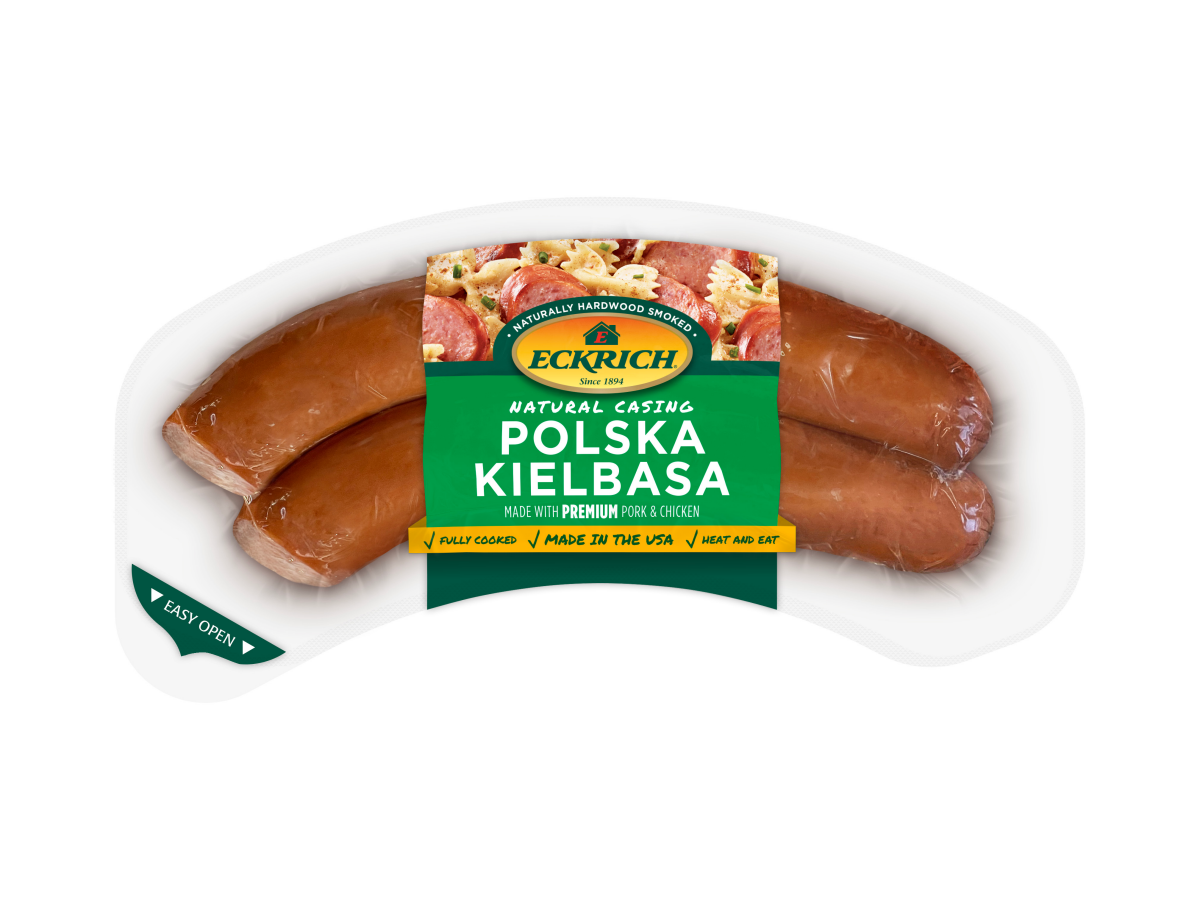 slide 1 of 13, Eckrich Natural Casing Polska Kielbasa Smoked Sausage Rope, 13 oz