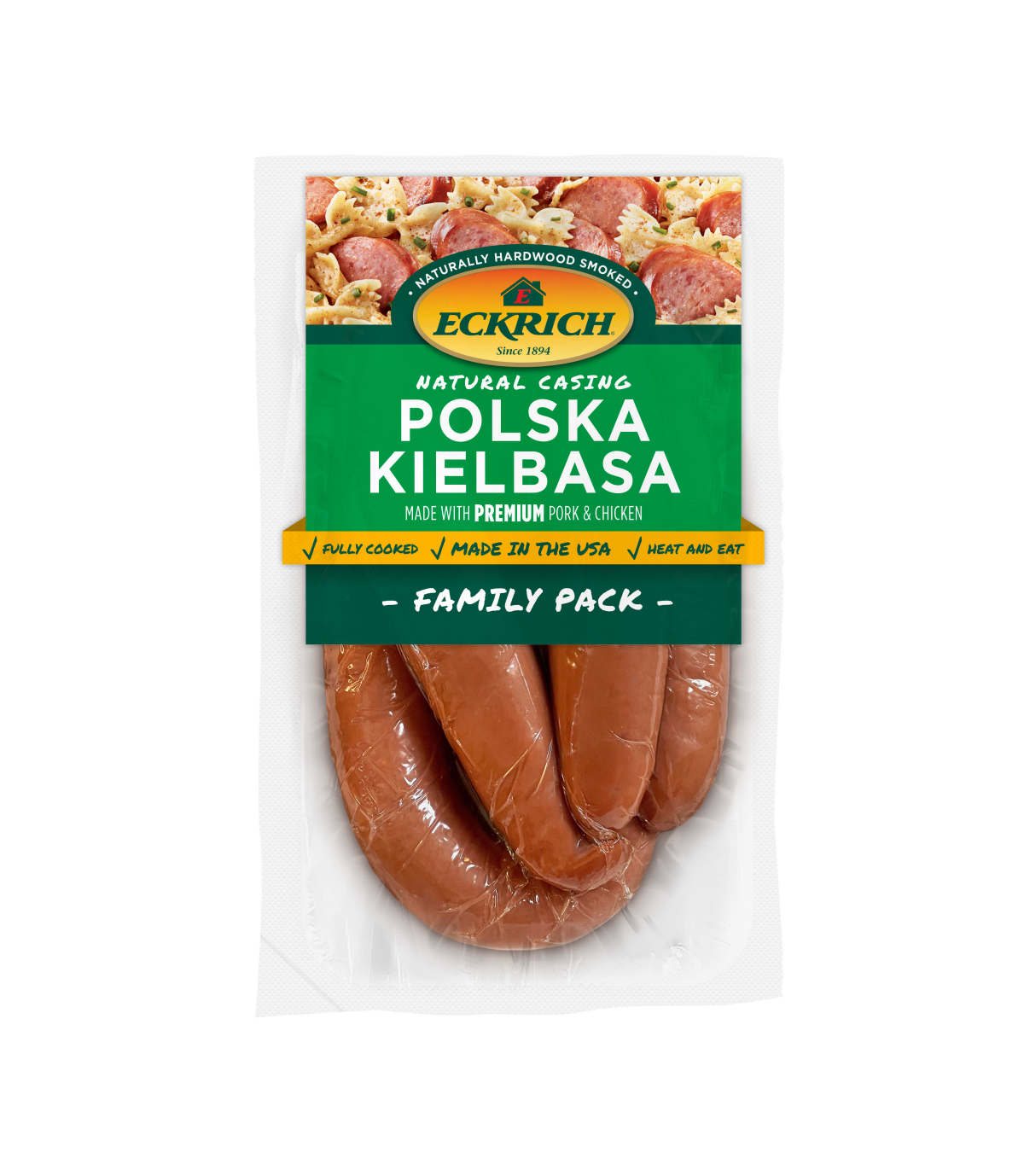 slide 1 of 1, Eckrich Natural Casing Polska 39oz Rope Sausage, 39 oz