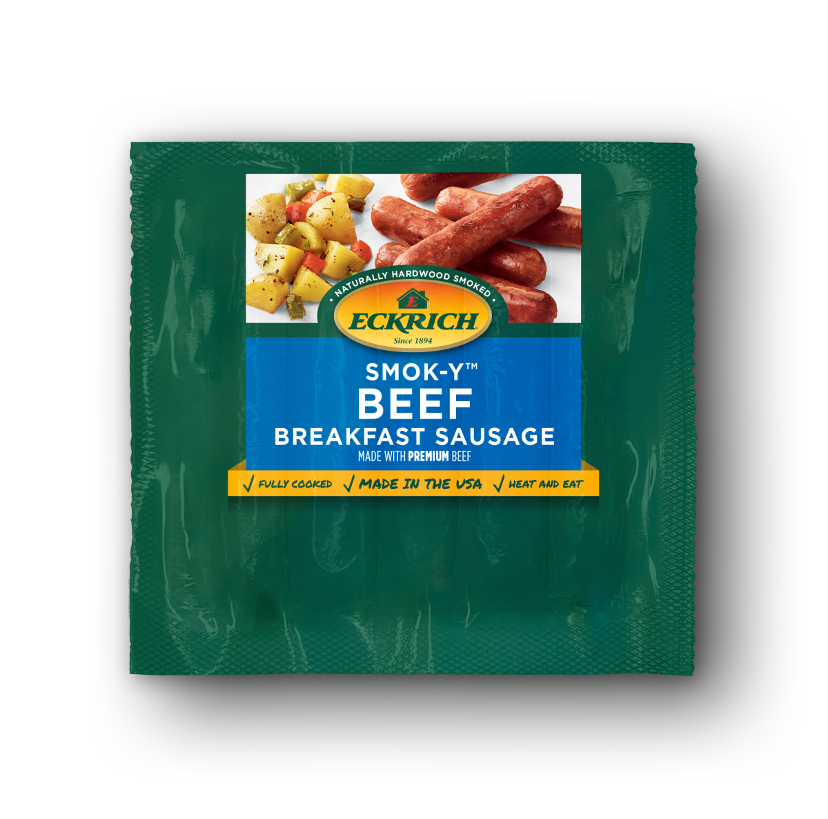 slide 1 of 1, Eckrich Smok-Y Beef Breakfast Sausage Links, 8.3 oz, 8.3 oz