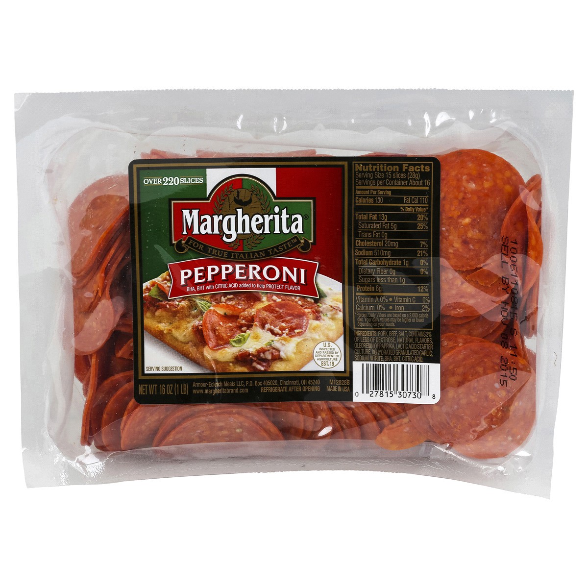slide 1 of 1, Margherita Pepperoni, 16 oz
