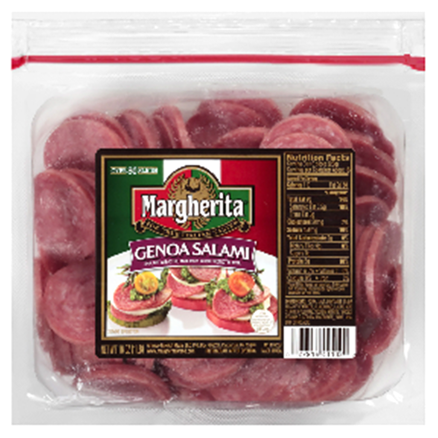 slide 1 of 1, Margherita Pre-Sliced Deli Genoa Salami, 16 oz, 16 oz