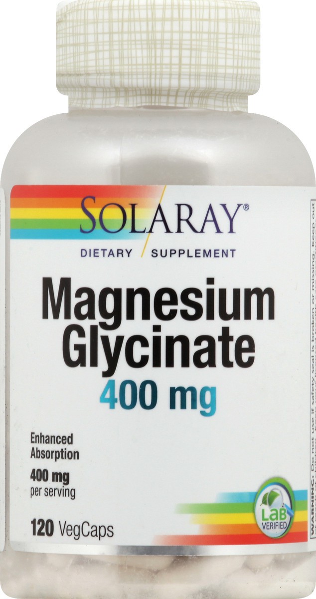 slide 4 of 7, Solaray Magnesium Glycinate 120 ea, 120 ct