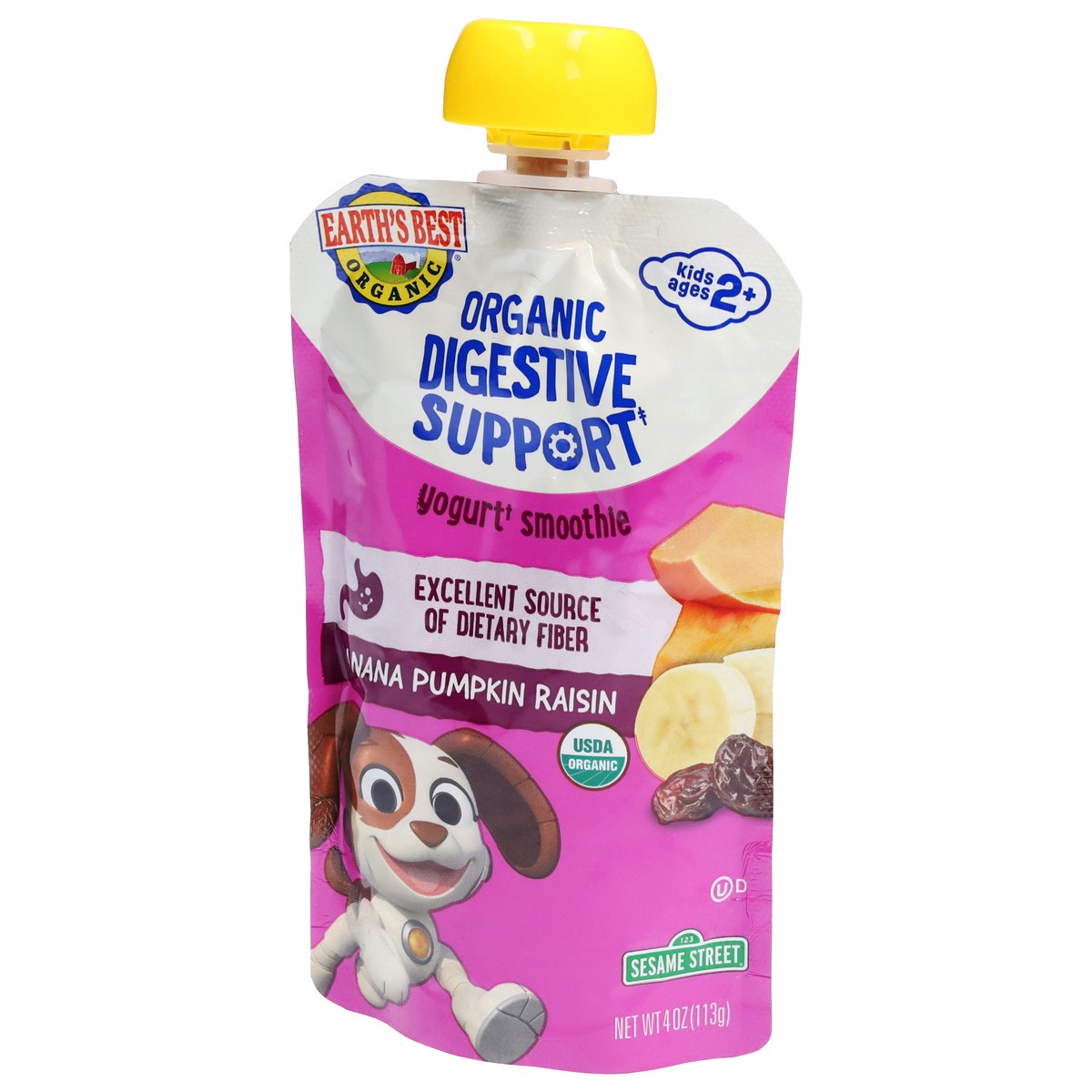 slide 3 of 13, Earth's Best Organic Kids Ages 2+ Digestive Support Banana Pumpkin Raisin Yogurt Smoothie 4 oz, 4 oz