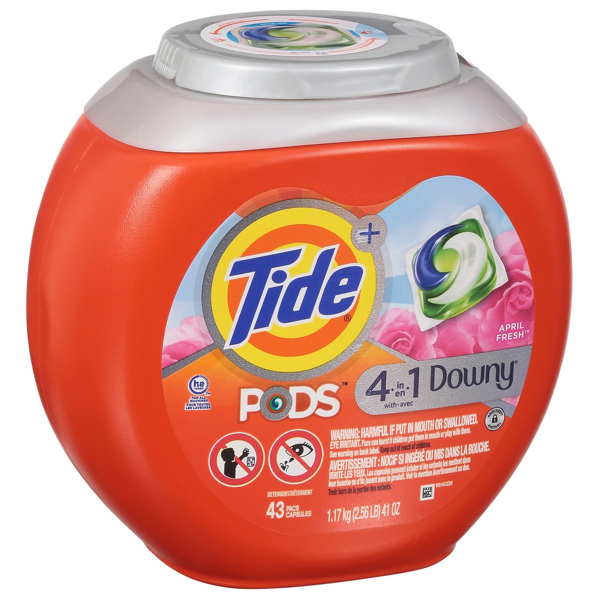 slide 2 of 9, Tide Pods With Downy, Liquid Laundry Detergent Pacs, April Fresh, 43 Count, 43 ct