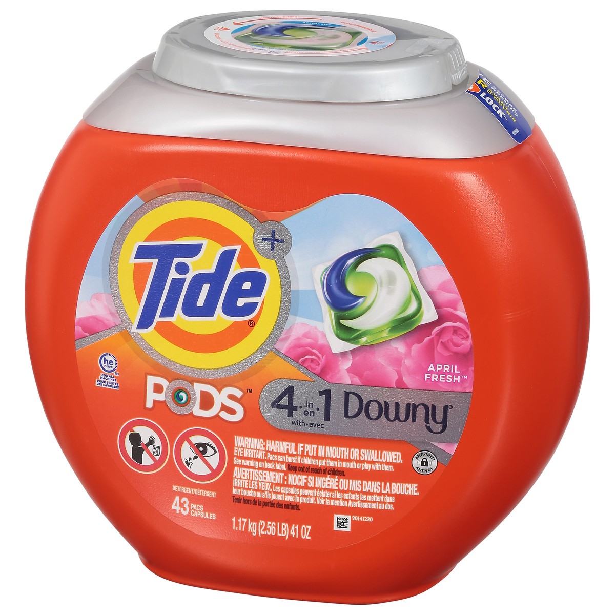 slide 6 of 9, Tide Pods With Downy, Liquid Laundry Detergent Pacs, April Fresh, 43 Count, 43 ct