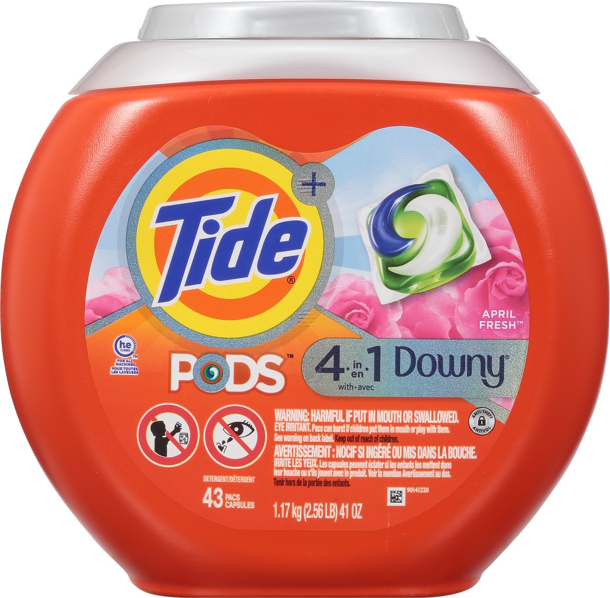 slide 5 of 9, Tide Pods With Downy, Liquid Laundry Detergent Pacs, April Fresh, 43 Count, 43 ct