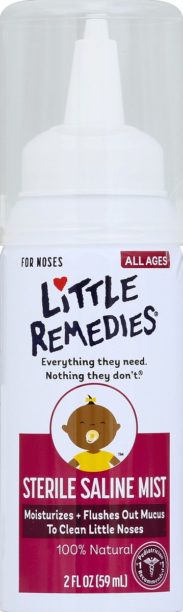 slide 3 of 6, Little Remedies Little Noses Sterile Saline Nasal Mist, 2 fl oz