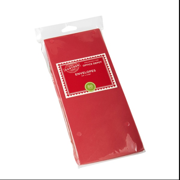 slide 1 of 1, Gartner Studios Envelopes, Red, 50 ct