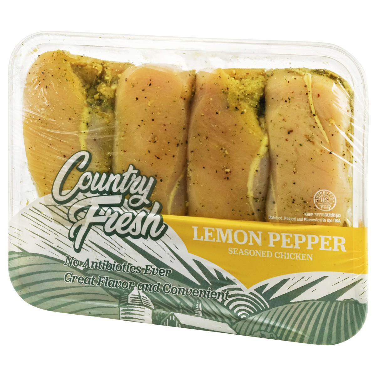 slide 3 of 4, Country Fresh Lemon Pepper Seasoned Chicken 1 ea, per lb