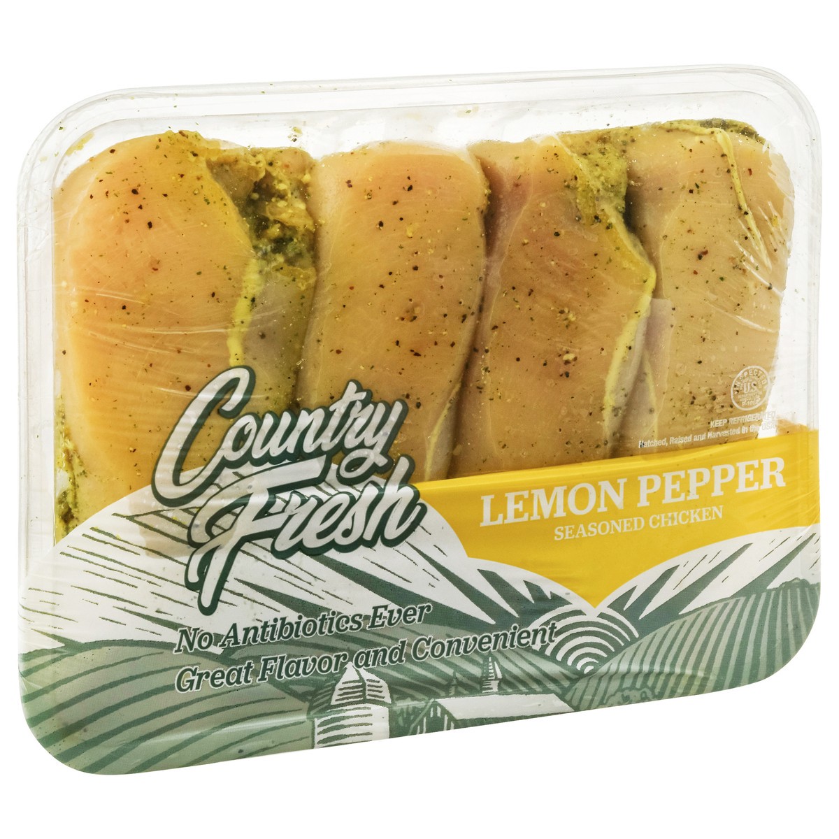slide 2 of 4, Country Fresh Lemon Pepper Seasoned Chicken 1 ea, per lb