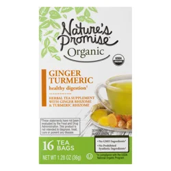 Nature's Promise Organic Ginger Turmeric Digestion Herbal Tea Bags
