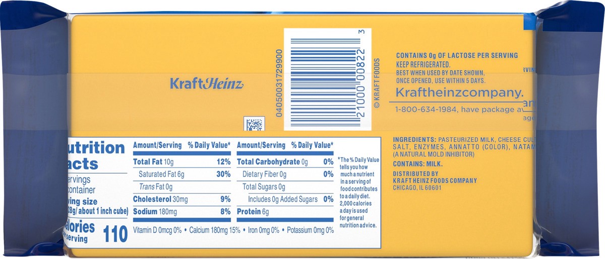 slide 8 of 8, Kraft Mild Cheddar Cheese Family Size Block, 24 oz