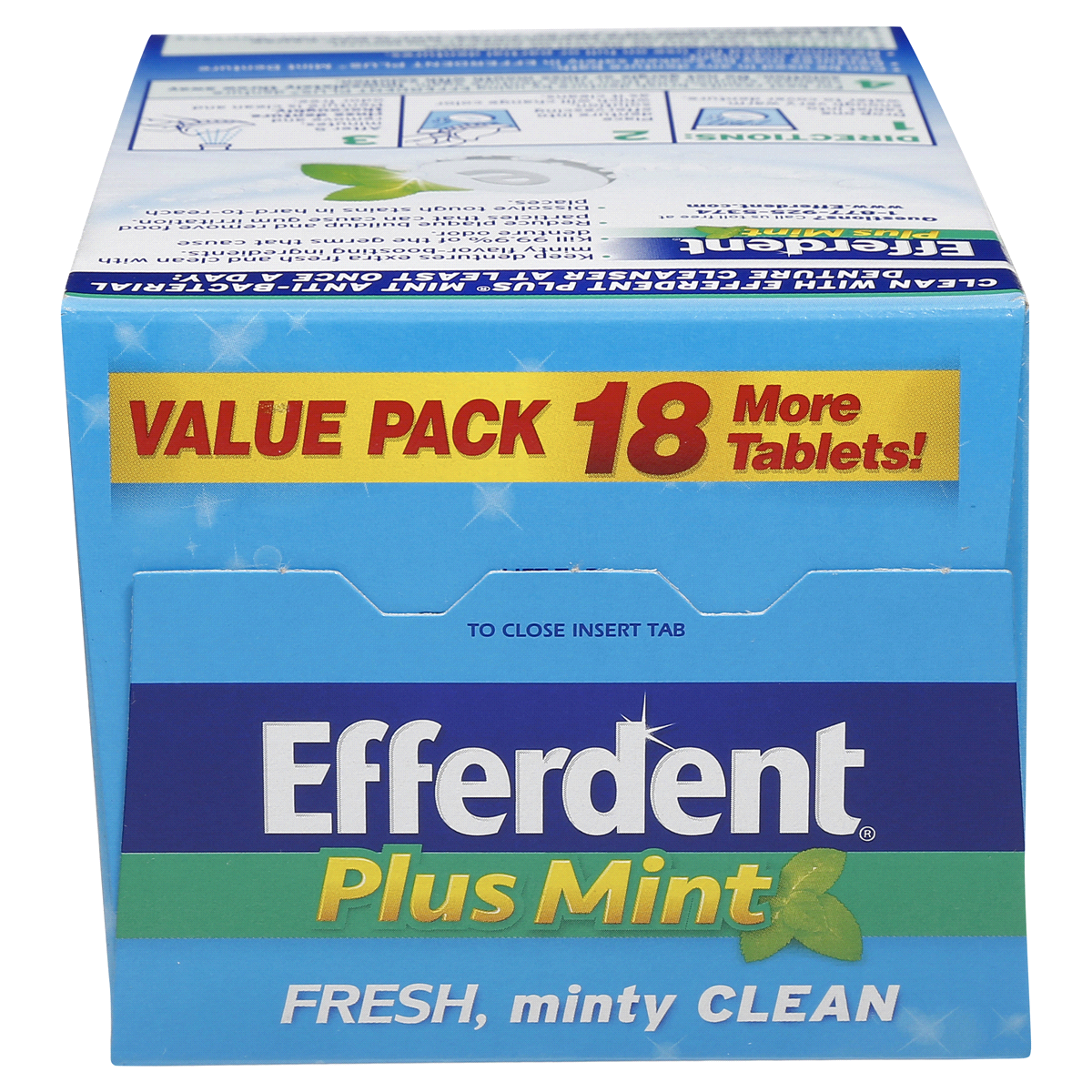 slide 8 of 8, Efferdent Retainer & Denture Cleaner Tablets, Minty Fresh & Clean, 126 Count, 126 pk